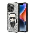 Pikkukuva 1 / 8: Karl Lagerfeld Glitter Flakes Ikonik - iPhone 14 Pro Max -kotelo (hopea)