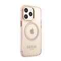 Miniatyrbillede 4 af 8: Guess Gold Outline Translucent MagSafe - iPhone 13 Pro Max etui (Pink)