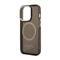 Miniatyrbillede 6 af 8: Guess Gold Outline Translucent MagSafe - iPhone 14 Pro-cover (sort)