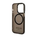 Miniatyrbillede 7 af 8: Guess Gold Outline Translucent MagSafe - iPhone 14 Pro-cover (sort)