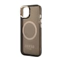 Miniatyrbillede 6 af 8: Guess Gold Outline Translucent MagSafe - iPhone 14 Plus etui (sort)