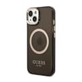 Miniatyrbillede 2 af 8: Guess Gold Outline Translucent MagSafe - iPhone 14 Plus etui (sort)