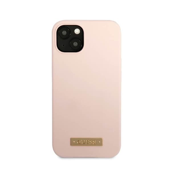 Guess Silikone Logo Plade MagSafe - iPhone 13 etui (Pink)