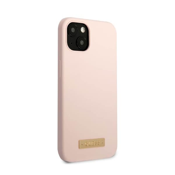 Guess Silikone Logo Plade MagSafe - iPhone 13 etui (Pink)
