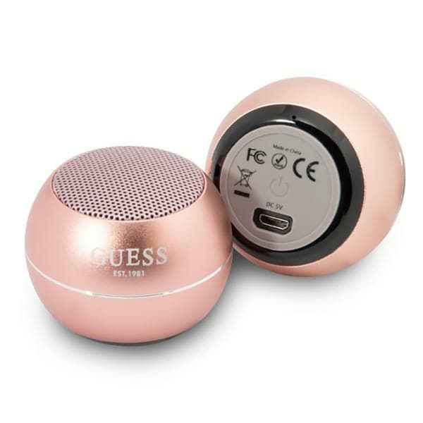 Guess Mini Bluetooth-højttaler 3W 4H – Bluetooth 5.0-højttaler (Pink)