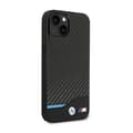 Miniatyrbillede 4 af 8: BMW Læder Carbon Blue Line – iPhone 14 Plus etui (sort)