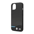 Miniatyrbillede 6 af 8: BMW Læder Carbon Blue Line – iPhone 14 Plus etui (sort)