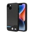 Miniatyrbillede 1 af 8: BMW Læder Carbon Blue Line – iPhone 14 Plus etui (sort)