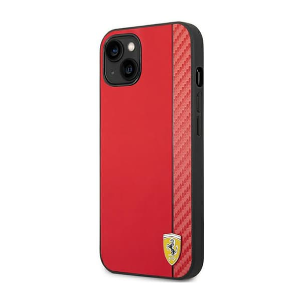 Ferrari Carbon – iPhone 14 Plus etui (rød)