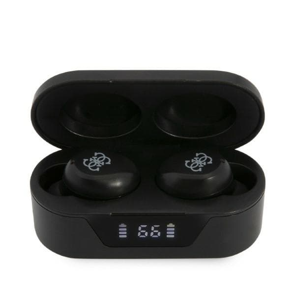 Guess True Wireless Earphones BT5.0 5H - TWS-øretelefoner + opladningsetui (sort)