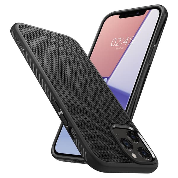 Spigen Liquid Air - Cover til iPhone 12 Pro / iPhone 12 (sort)