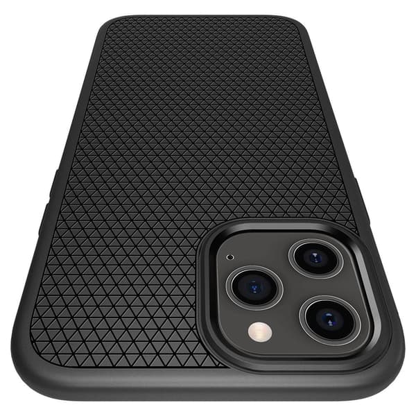 Spigen Liquid Air - Cover til iPhone 12 Pro / iPhone 12 (sort)