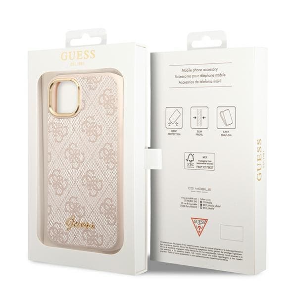 Guess 4G Metal Camera Outline Cover – iPhone 14 Plus Cover (Pink)