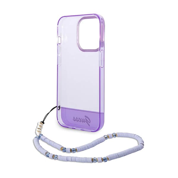 Guess Translucent Pearl Strap - iPhone 14 Pro Max -kotelo (violetti)