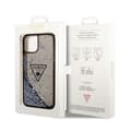 Miniatyrbillede 8 af 8: Guess Liquid Glitter Triangle Logo Cover – iPhone 14 Plus Cover (Sort)