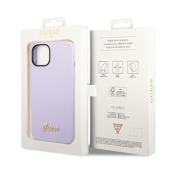Guess Silicone Vintage - iPhone 14 etui (lilla)