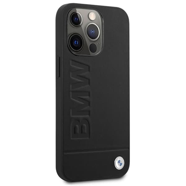 BMW Leather Hot Stamp MagSafe – iPhone 14 Pro Max -kotelo (musta)