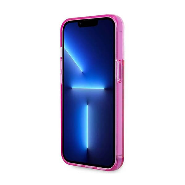 Karl Lagerfeld Liquid Glitter läpikuultava pitkänomainen logokotelo – iPhone 14 Pro Max -kotelo (vaaleanpunainen)