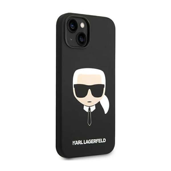 Karl Lagerfeld Silikone Ikonik Karls hoved - iPhone 14 Plus etui (sort)