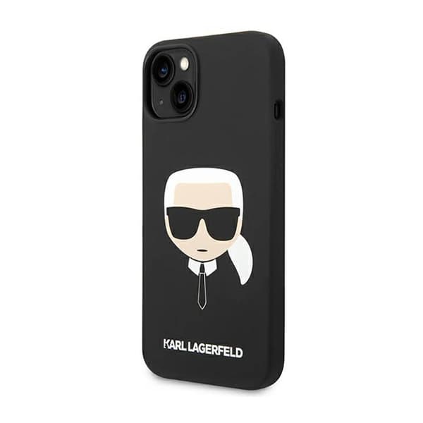Karl Lagerfeld Silikone Ikonik Karls hoved - iPhone 14 Plus etui (sort)