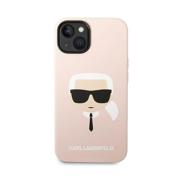 Karl Lagerfeld Silikone Ikonik Karls hoved - iPhone 14 Plus etui (pink)