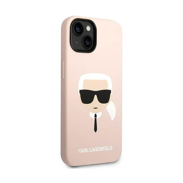 Karl Lagerfeld Silikone Ikonik Karls hoved - iPhone 14 Plus etui (pink)