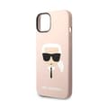 Miniatyrbillede 6 af 8: Karl Lagerfeld Silikone Ikonik Karls hoved - iPhone 14 Plus etui (pink)