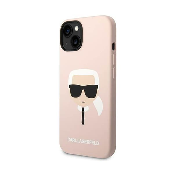 Karl Lagerfeld Silikone Ikonik Karls hoved - iPhone 14 Plus etui (pink)