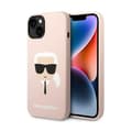 Miniatyrbillede 1 af 8: Karl Lagerfeld Silikone Ikonik Karls hoved - iPhone 14 Plus etui (pink)