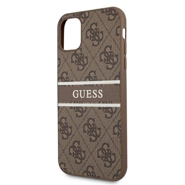 Guess 4G Printed Stripe - iPhone 11-fodral (brunt)