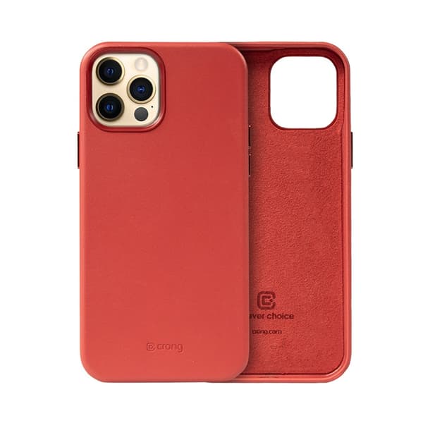 Crong Essential Cover - iPhone 12 Pro Max keinonahkakotelo (punainen)