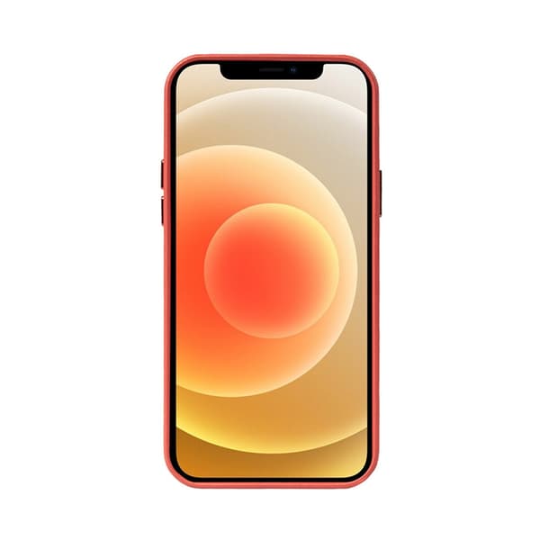 Crong Essential Cover Magnetic - iPhone 12 / iPhone 12 Pro MagSafe læderetui (rød)