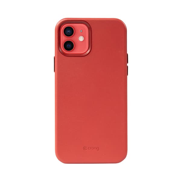 Crong Essential Cover Magnetic - iPhone 12 / iPhone 12 Pro MagSafe læderetui (rød)