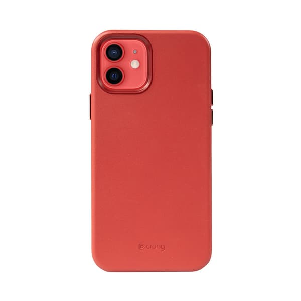 Crong Essential Cover - keinonahkakotelo iPhone 12 / iPhone 12 Pro (punainen)