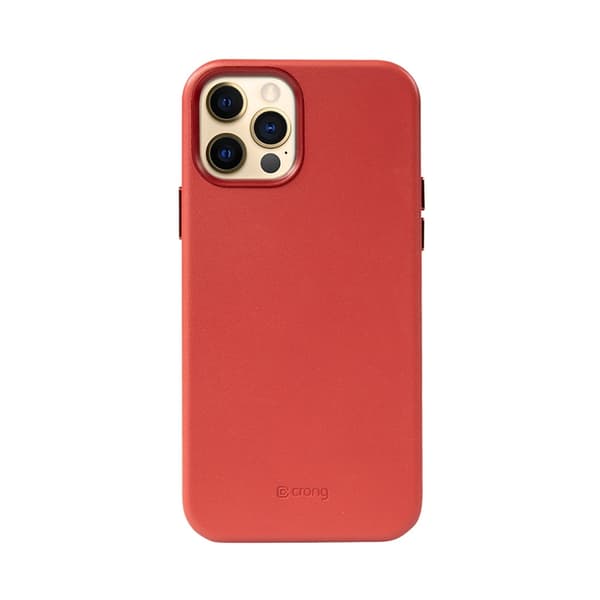 Crong Essential Cover - keinonahkakotelo iPhone 12 / iPhone 12 Pro (punainen)