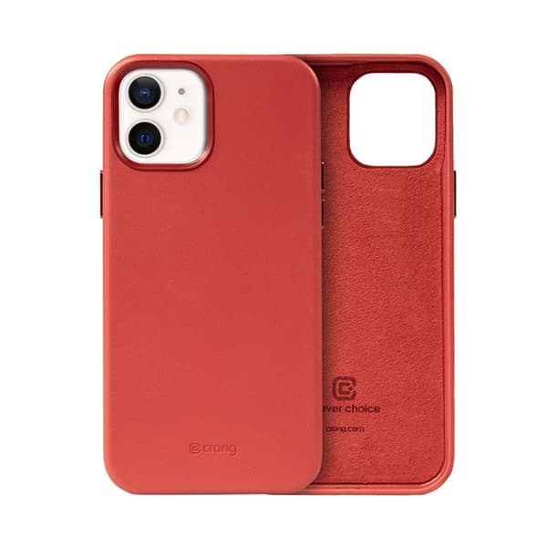 Crong Essential Cover - keinonahkakotelo iPhone 12 / iPhone 12 Pro (punainen)