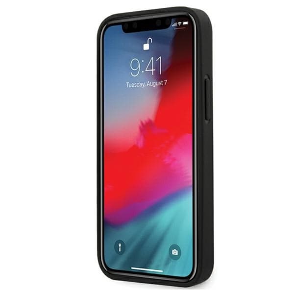 Mercedes Leather Wave Line - iPhone 12 minikotelo (musta)