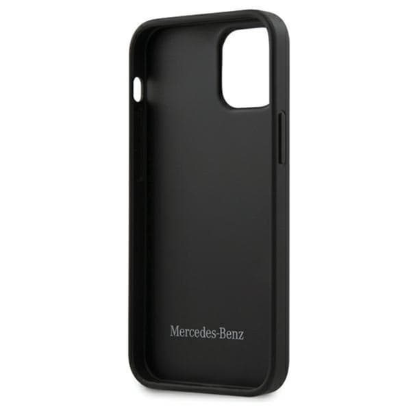 Mercedes Leather Wave Line - iPhone 12 minikotelo (musta)