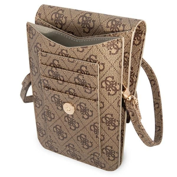 Guess 4G Big Metal Logo Phone Bag – Väska med smartphonefack (brun)