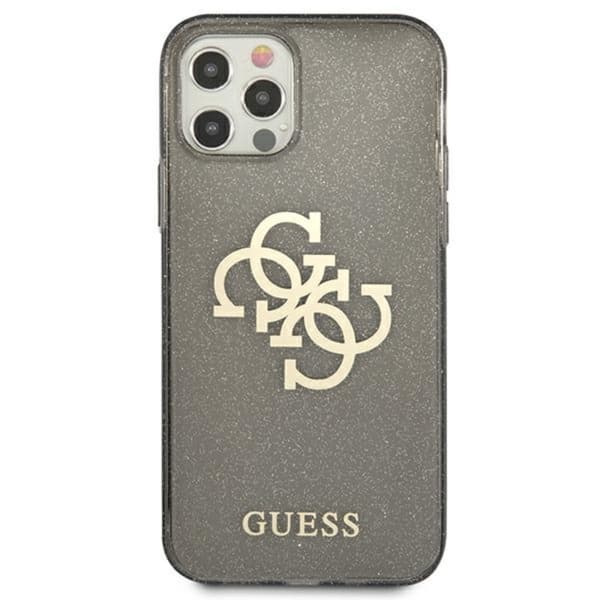 Guess Glitter 4G Big Logo - iPhone 12 Pro Max etui (sort)