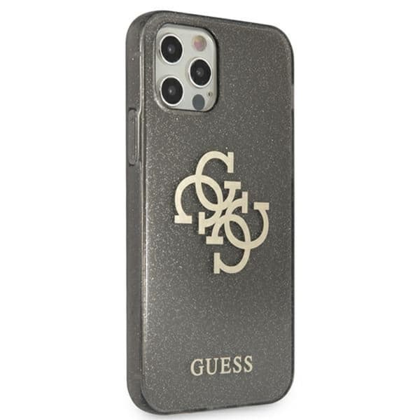 Guess Glitter 4G Big Logo - iPhone 12 Pro Max etui (sort)