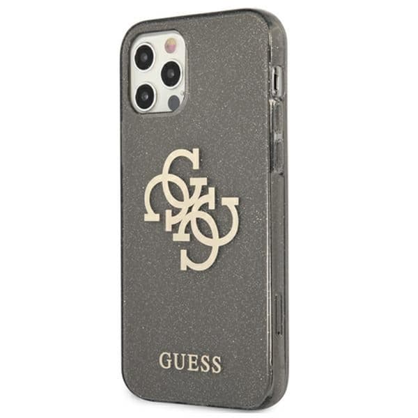 Guess Glitter 4G Big Logo - iPhone 12 Pro Max etui (sort)