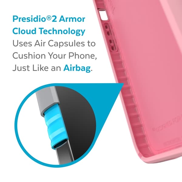 Speck Presidio2 Pro - iPhone 13-fodral med MICROBAN-beläggning (rosa rosa/vintagerosa)
