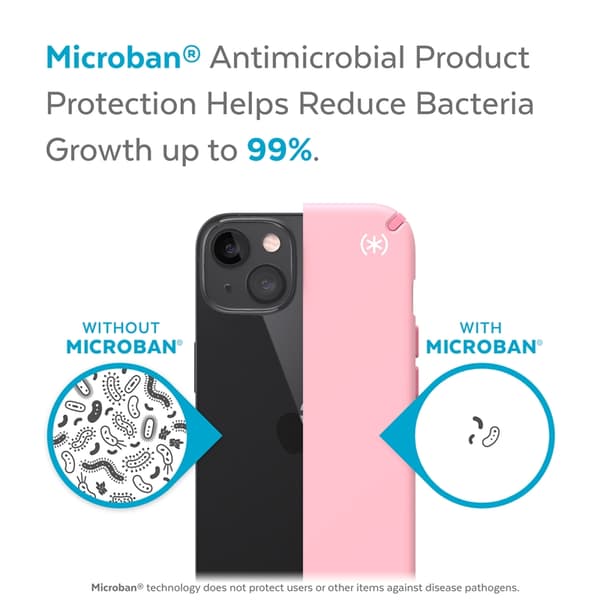 Speck Presidio2 Pro - iPhone 13-fodral med MICROBAN-beläggning (rosa rosa/vintagerosa)