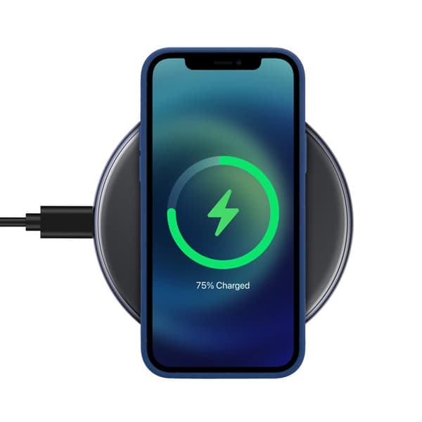Langaton Crong PowerSpot -pikalaturi – alumiininen Qi 15 W:n langaton USB-C-laturi karkaistulla lasipinnoitteella (Shadow Black)