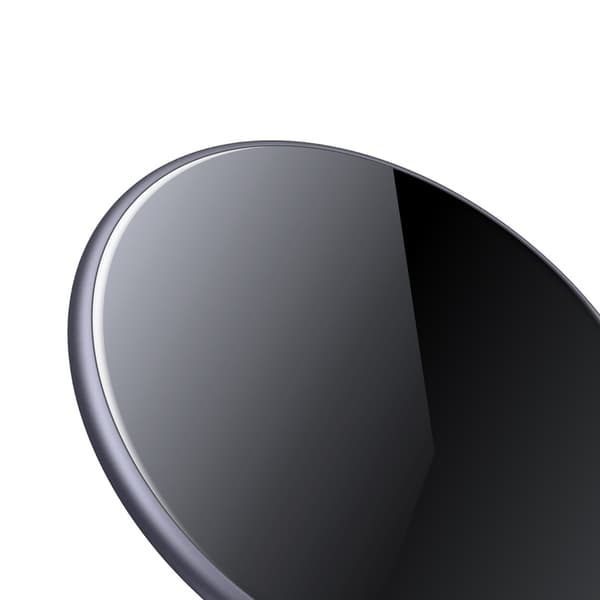 Langaton Crong PowerSpot -pikalaturi – alumiininen Qi 15 W:n langaton USB-C-laturi karkaistulla lasipinnoitteella (Shadow Black)
