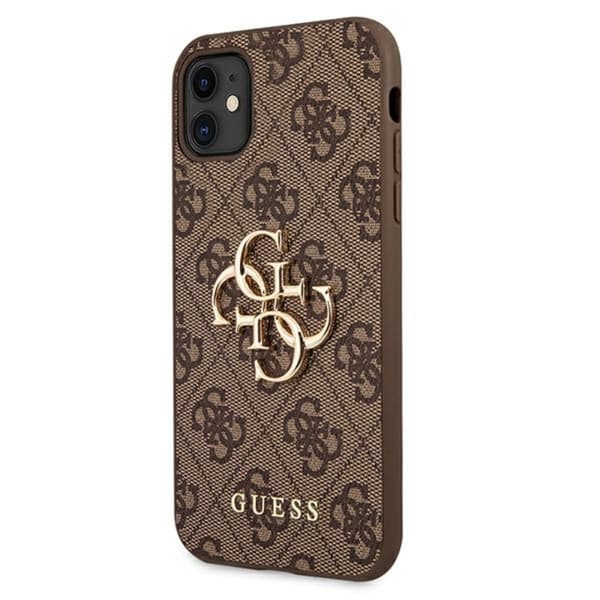 Guess 4G Big Metal Logo - iPhone 11-fodral (brunt)