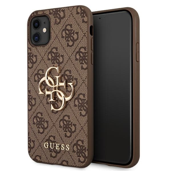 Guess 4G Big Metal Logo - iPhone 11-fodral (brunt)
