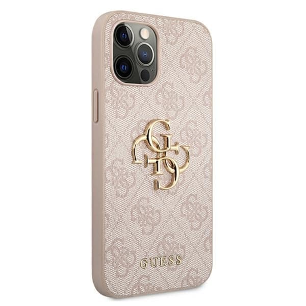 Guess 4G Big Metal Logo - iPhone 12 / iPhone 12 Pro-cover (Pink)