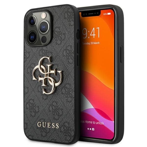 Guess 4G Big Metal Logo - iPhone 13 Pro-fodral (grå)